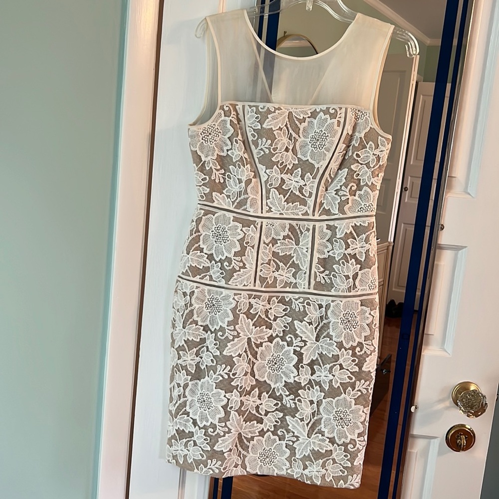 Trina Turk ivory beige sleeveless dress size 6